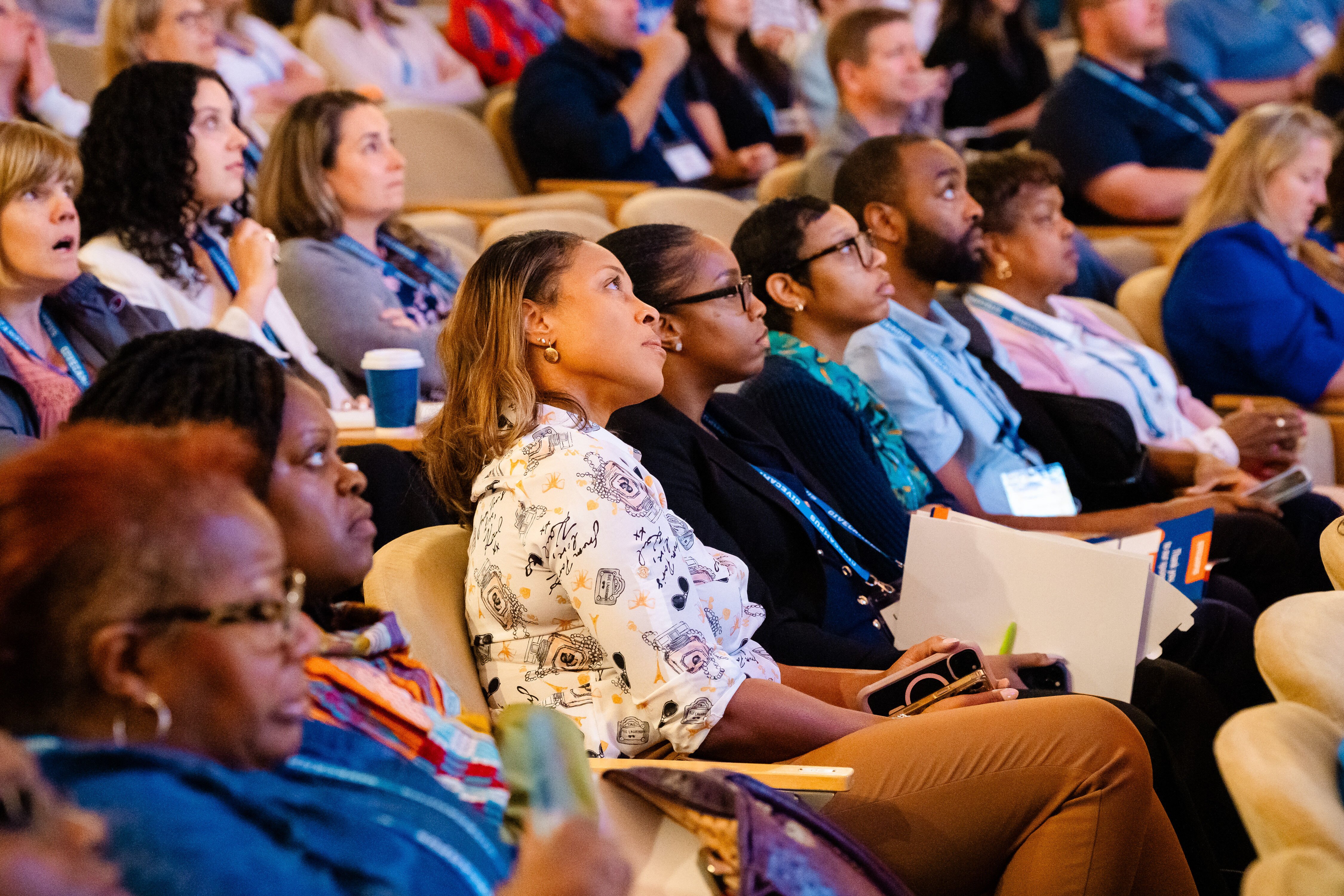 Conference audience listening
