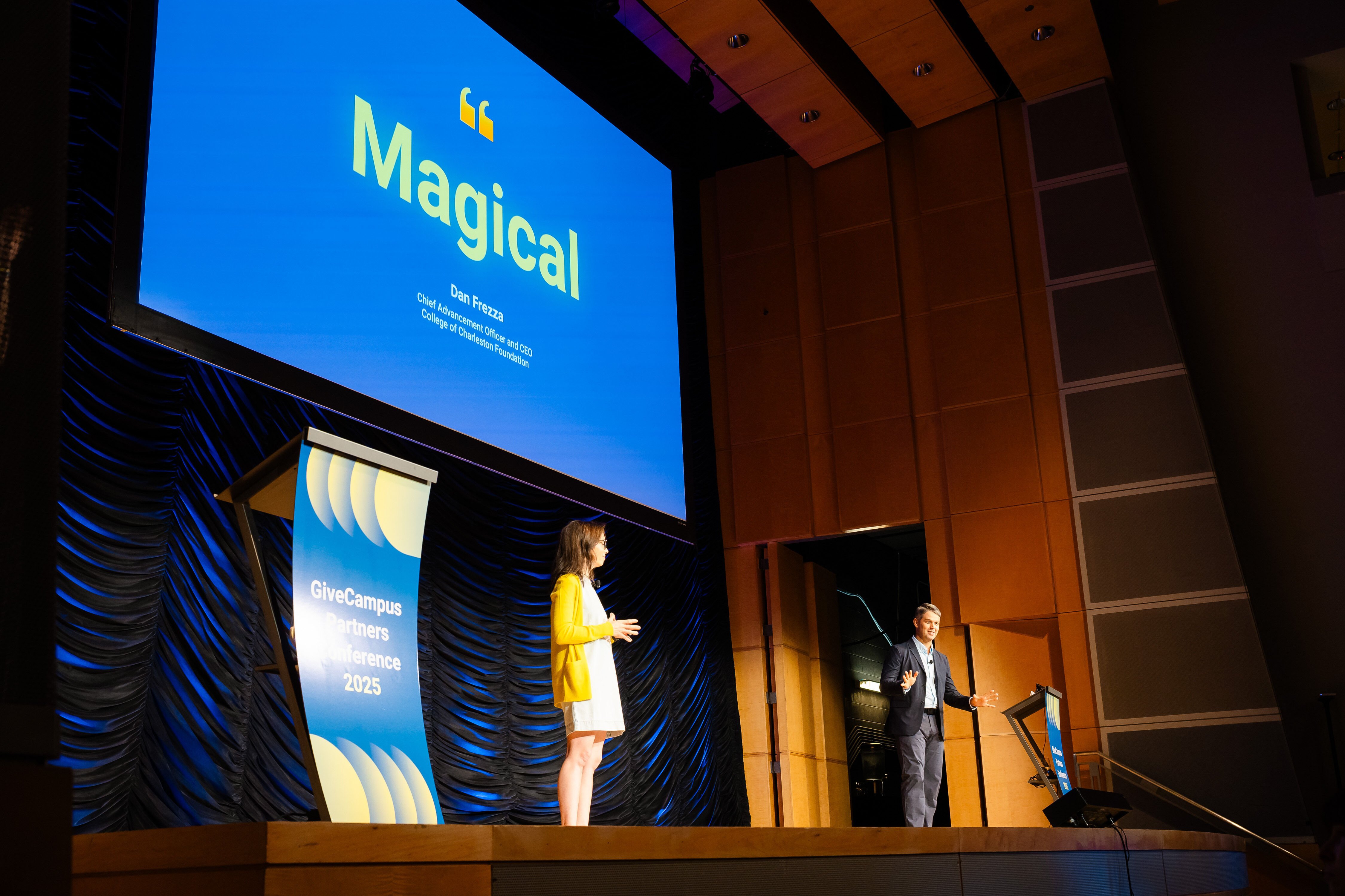 Keynote presentation on stage