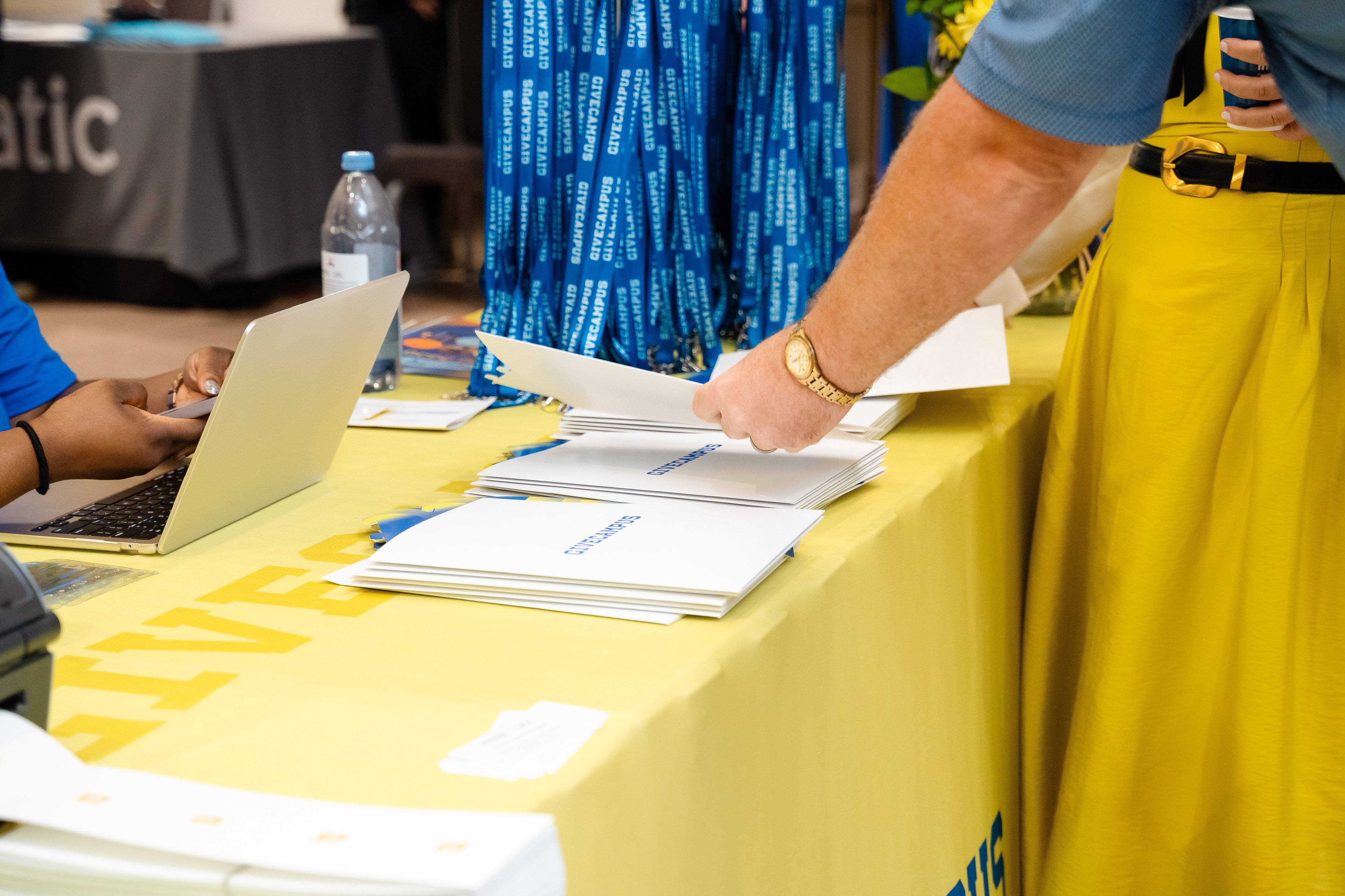 Conference registration desk